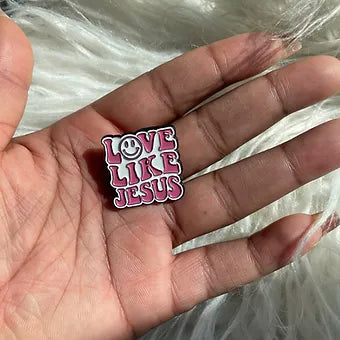 Love Like Jesus Smiley Pin
